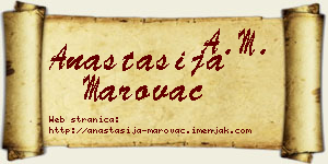 Anastasija Marovac vizit kartica